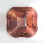 Set of square copper bowls